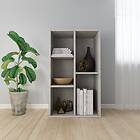 vidaXL Book Cabinet/Sideboard Concrete Grey 50x25x80 cm Chipboard