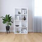 vidaXL Book Cabinet/Sideboard White 66x30x130 cm Chipboard