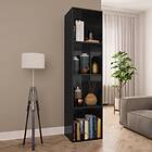 vidaXL Book Cabinet/TV Cabinet High Gloss Black 36x30x143 cm Chipboard