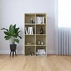 vidaXL Book Cabinet/Sideboard Sonoma Oak 66x30x130 cm Chipboard