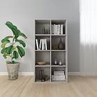 vidaXL Book Cabinet/Sideboard Concrete Grey 66x30x130 cm Chipboard