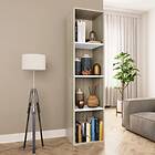 vidaXL Book Cabinet/TV Cabinet White and Sonoma Oak 36x30x143 cm