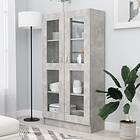 vidaXL Vitrine Cabinet Concrete Grey 82.5x30.5x150 cm Chipboard