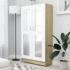 vidaXL Vitrine Cabinet White and Sonoma Oak 82.5x30.5x150 cm Chipboard