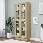 vidaXL Vitrine Cabinet Sonoma Oak 82.5x30.5x185.5 cm Chipboard