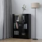 vidaXL Vitrine Cabinet Black 82.5x30.5x115 cm Chipboard