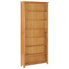 vidaXL 7-Tier Bookcase 90x22.5x200 cm Solid Oak Wood