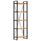 vidaXL 5-Tier Bookcase 60x30x180 cm Solid Acacia Wood