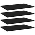 vidaXL Bookshelf Boards 4 pcs Black 60x40x1.5 cm Chipboard