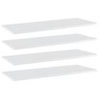 vidaXL Bookshelf Boards 4 pcs High Gloss White 100x40x1.5 cm Chipboard