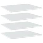 vidaXL Bookshelf Boards 4 pcs High Gloss White 60x50x1.5 cm Chipboard