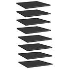 vidaXL Bookshelf Boards 8 pcs High Gloss Black 40x40x1.5 cm Chipboard
