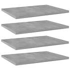 vidaXL Bookshelf Boards 4 pcs Concrete Grey 40x30x1.5 cm Chipboard