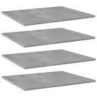 vidaXL Bookshelf Boards 4 pcs Concrete Grey 60x50x1.5 cm Chipboard