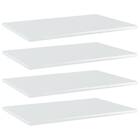 vidaXL Bookshelf Boards 4 pcs High Gloss White 60x40x1.5 cm Chipboard