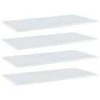 vidaXL Bookshelf Boards 4 pcs High Gloss White 100x50x1.5 cm Chipboard