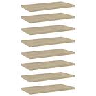 vidaXL Bookshelf Boards 8 pcs Sonoma Oak 40x20x1.5 cm Chipboard