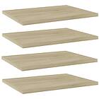 vidaXL Bookshelf Boards 4 pcs Sonoma Oak 40x30x1.5 cm Chipboard