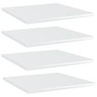 vidaXL Bookshelf Boards 4 pcs High Gloss White 40x40x1.5 cm Chipboard