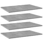 vidaXL Bookshelf Boards 4 pcs Concrete Grey 60x40x1.5 cm Chipboard