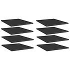 vidaXL Bookshelf Boards 8 pcs High Gloss Black 40x50x1.5 cm Chipboard