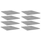 vidaXL Bookshelf Boards 8 pcs Concrete Grey 40x50x1.5 cm Chipboard