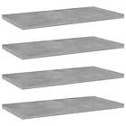 vidaXL Bookshelf Boards 4 pcs Concrete Grey 40x20x1.5 cm Chipboard