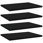 vidaXL Bookshelf Boards 4 pcs Black 40x30x1.5 cm Chipboard