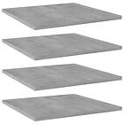 vidaXL Bookshelf Boards 4 pcs Concrete Grey 40x40x1.5 cm Chipboard