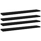 vidaXL Bookshelf Boards 4 pcs Black 60x10x1.5 cm Chipboard