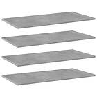 vidaXL Bookshelf Boards 4 pcs Concrete Grey 80x40x1.5 cm Chipboard