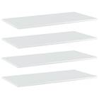 vidaXL Bookshelf Boards 4 pcs High Gloss White 80x40x1.5 cm Chipboard