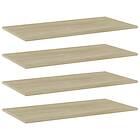 vidaXL Bookshelf Boards 4 pcs Sonoma Oak 80x40x1.5 cm Chipboard