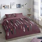 Good Morning Duvet Cover Feathers 135x200 cm Bordeaux