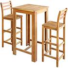 vidaXL Bar Table and Chair Set 3 Pieces Solid Acacia Wood