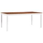 vidaXL Dining Table White and Brown 180x90x73 cm Pinewood