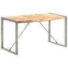 vidaXL Dining Table 140x70x75 cm Solid Rough Mango Wood