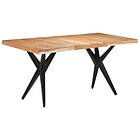 vidaXL Dining Table 160x80x76 cm Solid Acacia Wood