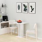 vidaXL Bistro Table High Gloss White 60x60x75 cm Chipboard