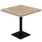 vidaXL Bistro Table MDF and Steel Square 80x80x75 cm Oak Colour