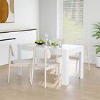vidaXL Dining Table High Gloss White 140x74.5x76 cm Chipboard
