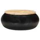 vidaXL Coffee Table Black 68x68x30 cm Solid Mango Wood