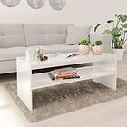 vidaXL Coffee Table High Gloss White 100x40x40 cm Chipboard