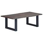 vidaXL Coffee Table with Live Edges Grey 115x60x40cm Solid Acacia Wood