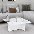 vidaXL Coffee Table High Gloss White 79.5x79.5x30 cm Chipboard