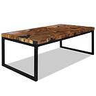 vidaXL Coffee Table Teak Resin 110x60x40cm