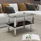 vidaXL Coffee Table Glass 2 Tiers