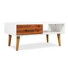 vidaXL Coffee Table Solid Acacia Wood 90x50x40 cm