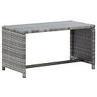 vidaXL Coffee Table Anthracite 70x40x38 cm Poly Rattan