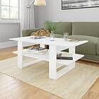 vidaXL Coffee Table High Gloss White 110x55x42 cm Chipboard